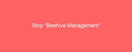 Stop “Beehive Management”
